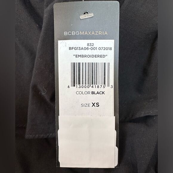 BCBGMAXAZRIA Embroidered 1 shoulder blouse Size XSMALL - Picture 12 of 12
